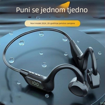 Bežične slušalice za koštanu provodljivost – otvoreno uho, Bluetooth 5.0, Qualcomm čip, IPX6 vodootpornost, trajanje baterije >8 h