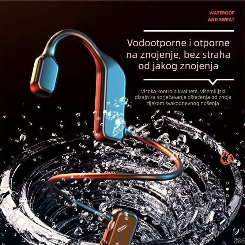 Bežične slušalice za koštanu provodljivost – otvoreno uho, Bluetooth 5.0, Qualcomm čip, IPX6 vodootpornost, trajanje baterije >8 h