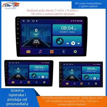 Automobilski Android GPS navigacijski sustav s IPS zaslonom, 7/9/10 inča, paket 1+32GB WiFi, 12V napajanje, kompatibilan s vozilima 2004–2020