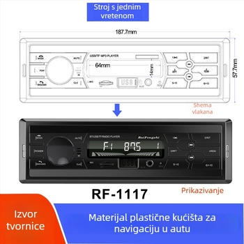 Kućište za automobilsku središnju upravljačku jedinicu — ABS plastični prednji panel za DVD navigaciju, univerzalni model, mogućnost prilagodbe, porijeklo Guangdong, brenda Ruifengzhi