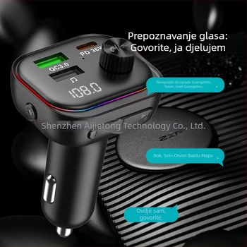 Automobilski Bluetooth MP3 player s FM transmiterom i PD 30W QC3.0 brzo punjenje (Model T92, Marka Agetunr, 12-24V, QC+PD sučelje)