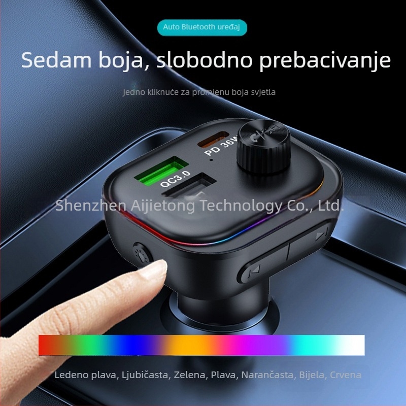 Automobilski Bluetooth MP3 player s FM transmiterom i PD 30W QC3.0 brzo punjenje (Model T92, Marka Agetunr, 12-24V, QC+PD sučelje)