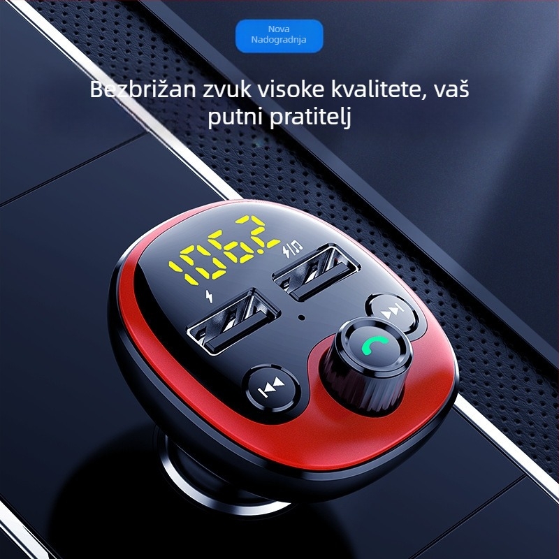BT21 auto Bluetooth MP3 player s dvostrukim USB priključcima, 3.1A brzo punjenje, napajanje 12-24V, FM radio