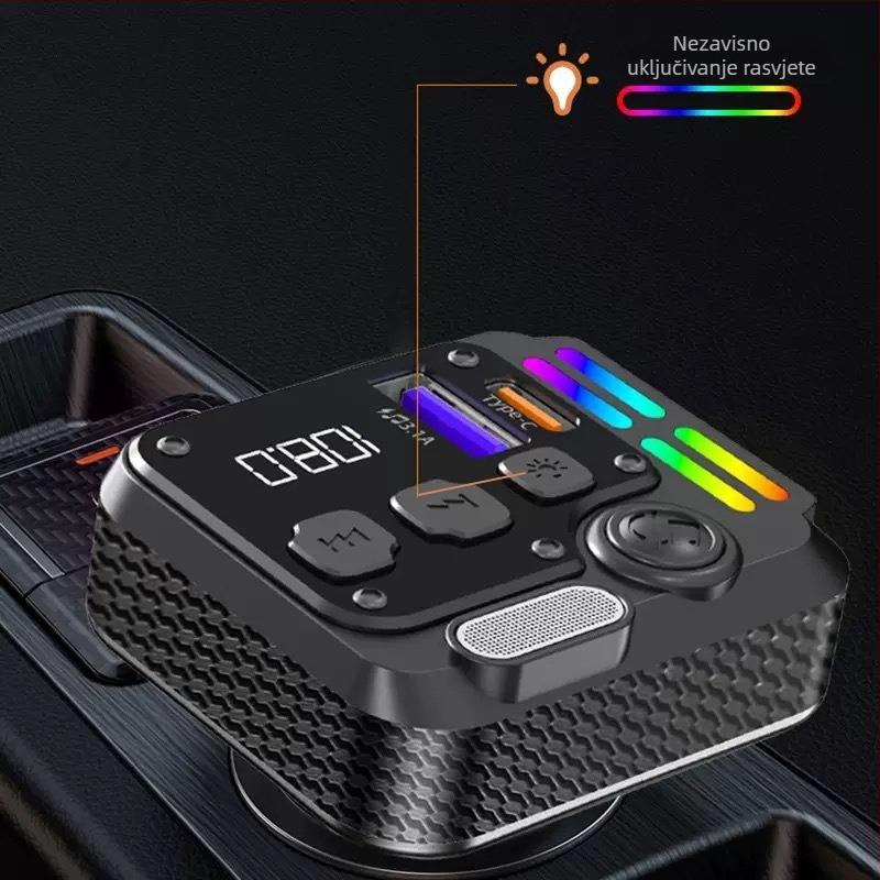 Auto MP3 player s bezgubitnim zvukom, Bluetooth prijemnik, USB, 12–24V napajanje, FM radio, Model QC-08