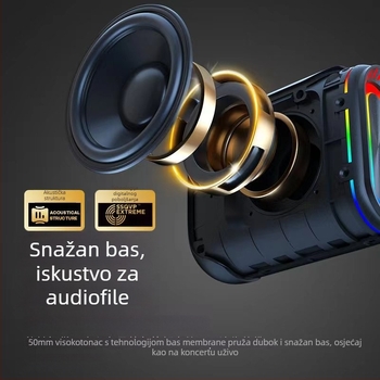 Reden S5 Mini Bluetooth zvučnik s IPX7 vodootpornošću, Izlazna snaga 10-20W, Bluetooth 5.3, Ugrađena baterija 2000-4000mAh, Trajanje reprodukcije 8 sati