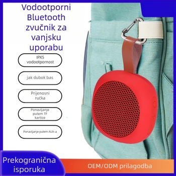 Bluetooth prijenosni mini zvučnik za stolne i vanjske uvjete, IPX5 vodootporan, izlaz 5W, Bluetooth 5.3, ugrađena baterija 800–1000 mAh, frekvencijski raspon 100 Hz–20 kHz