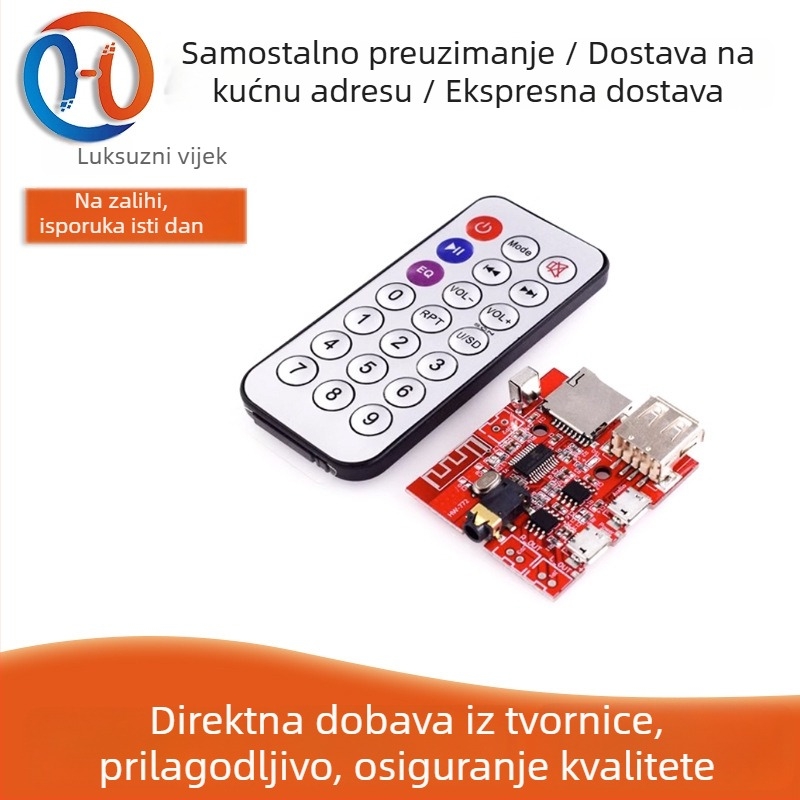 Bluetooth MP3 dekoderski modul i audio prijemna ploča za auto zvučnik, izmjena pojačala, 4.1 PCB