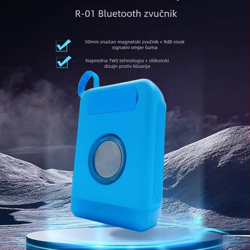 Bluetooth zvučnik R01 sa dva zvučnika, 8 sati reprodukcije, IPX5 vodootporan, Bluetooth 5.2