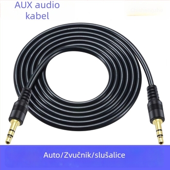Automobilski AV audio kabel 3.5mm muški-muški, pozlaćen, optičko vlakno, MP3 kompatibilan