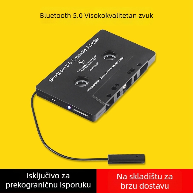 Bluetooth pretvarač kazete za automobil MP3 player USB 512MB memorije, napajanje 5V, 1 sat reprodukcije