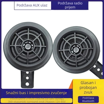 Motociklistički Bluetooth audio sustav s MP3, FM radiom, zaštita od krađe i daljinskim upravljačem