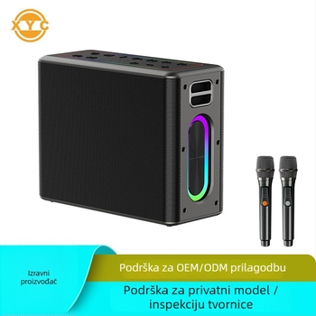 V60 Bluetooth zvučnik za karaoke na otvorenom s mikrofonom – 60–120W, Bluetooth 5.3, IPX5 vodootpornost, 8 sati reprodukcije, 4000mAh baterija