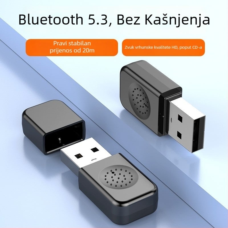 Bluetooth USB modul za PC, model Q1, USB sučelje, Bluetooth 5.3, Plug and Play, bez vanjskog napajanja