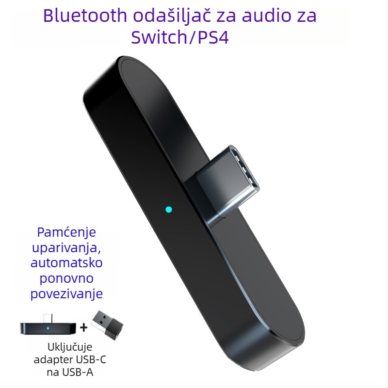 Switch/PS4 Bluetooth audio odašiljač – USB-C/USB sučelje, Bluetooth 5.0, 2,4 GHz, Brzina 25, Model G1