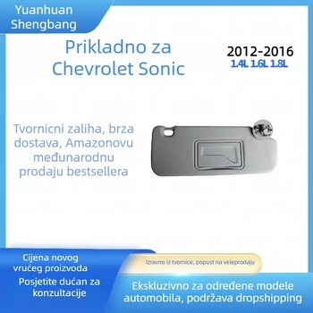 Sunčani vizir za Chevrolet Sonic – PVC, ugrađena instalacija, dio krova, mogući tisak logotipa