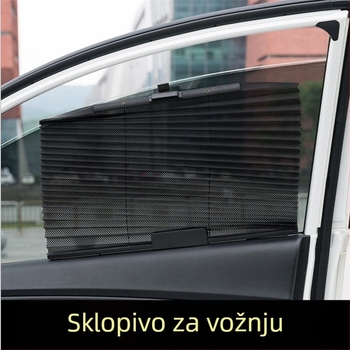 Automobilska sjenila od najlonske mreže; montaža ljepilom; univerzalna kompatibilnost; težina 133 g