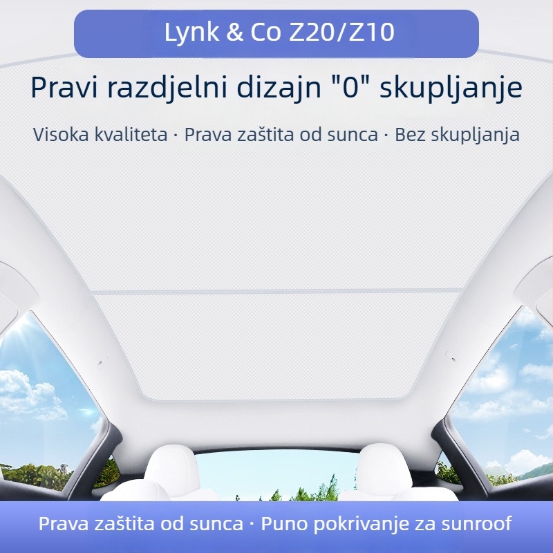 Strešno mrežasto sjenilo za Lynk & Co Z20 — zaštita od sunca i toplinska izolacija, ugradnja pomoću snap-in klipova