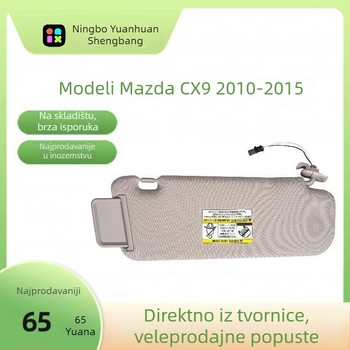 Suncobran za CX9 sa svjetlom — flanel, ugrađena instalacija, mogućnost tiska logotipa, minimalistički stil jedne boje