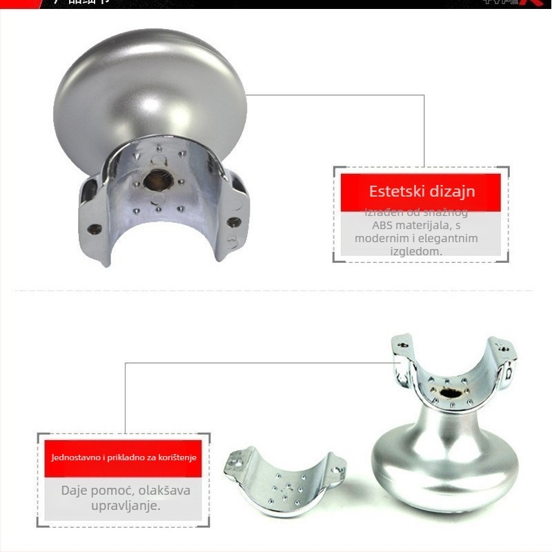 TYPER metalni balon za volan – univerzalni pomoćnik za upravljanje autom (Marka: TYPER; Materijal: Metal; Modeli: Opći; Podrijetlo: Tajvan)