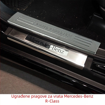Lajsna praga od nehrđajućeg čelika i dekorativno ulazno pedalo za Mercedes-Benz R-Class (R300/R320/R350/R400) – Ouyi; kompatibilno s automatskim mjenjačem; godišta 12/18; prilagođeno procesiranje