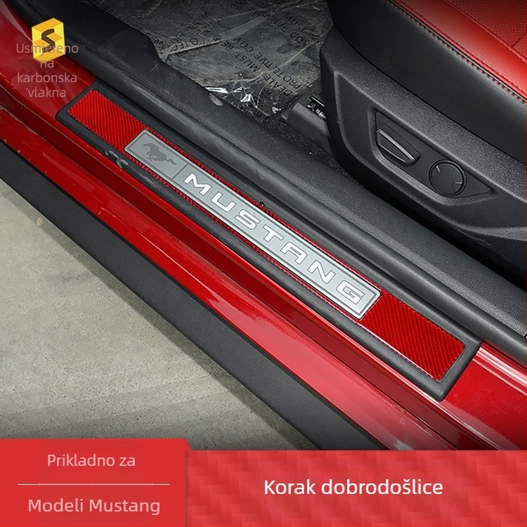 Dekorativna naljepnica za pedalu za doček unutar automobila, karbonski vinil, model DJYM028, podrijetlo Dongguan, prilagodba dostupna, tisk logotipa dostupan