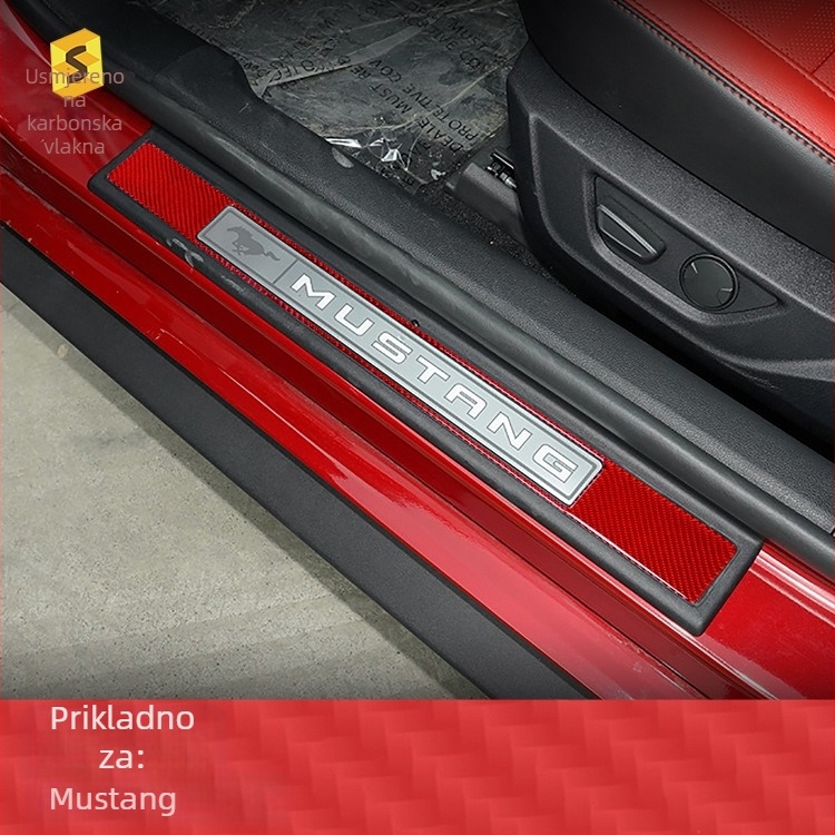 Dekorativna naljepnica za pedalu za doček unutar automobila, karbonski vinil, model DJYM028, podrijetlo Dongguan, prilagodba dostupna, tisk logotipa dostupan