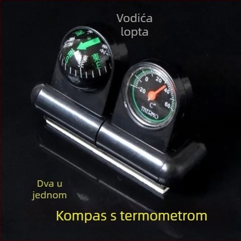 Vozilo-montirani višenamjenski termometar i kompas za ploču automobila, Nije vodootporan, Primjena: para soba, ured, učenje na otvorenom