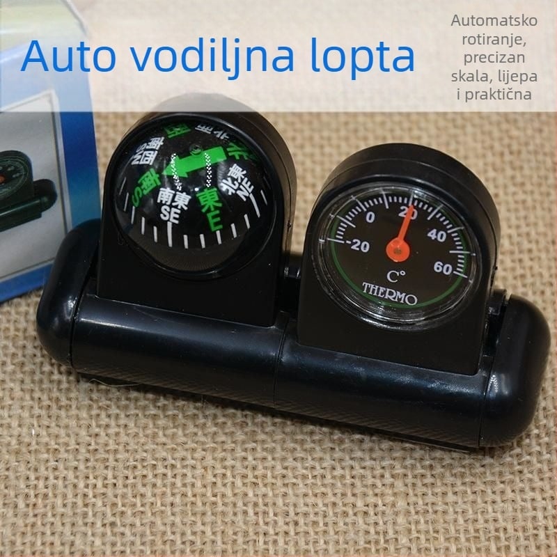 Vozilo-montirani višenamjenski termometar i kompas za ploču automobila, Nije vodootporan, Primjena: para soba, ured, učenje na otvorenom