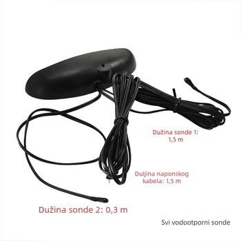 LED automobilni sat s dodirnim upravljanjem, prikaz vremena, dvostruki prikaz temperature i napona