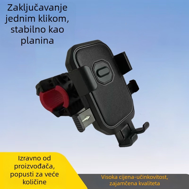 Držač za telefon za električna vozila: motocikl i bicikl – otporan na udarce, anti‑ vibracije, Snap-On montaža na prednje staklo