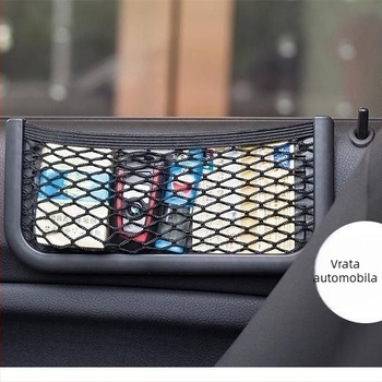 260×120 mm samoljepljiva mrežasta torbica za pohranu telefona na stražnjoj strani vrata automobila