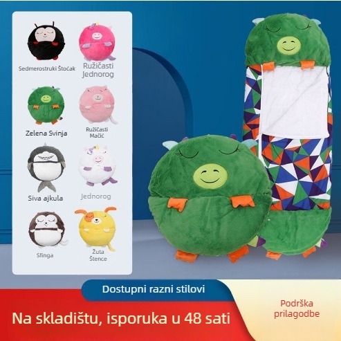 Dječja spavaća vreća, crtani stil, zaštita od udaraca, tkanina od 100% pamuka, punilo od pamuka, težina ispod 1 kg