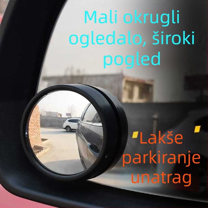 Automobilsko ogledalo od stakla, malo kružno ogledalo za mrtvi kut, širokokutno, podesivo – Cai Run