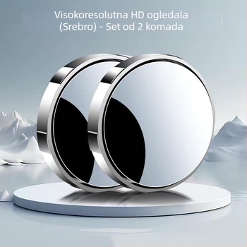 Pribor za retrovizor automobila - malo kružno ogledalo s vakuumskim nosačem, 360° podešavanje, ABS + staklo