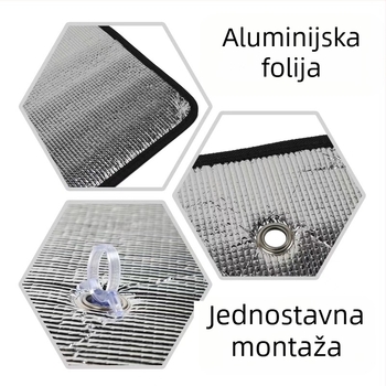 Auto sjenilo za sunce, univerzalni dizajn, montaža ljepilom, jednostavan stil