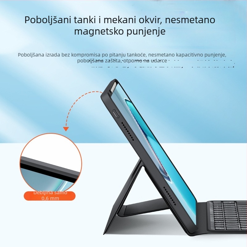 Magnetska podijeljena Bluetooth tipkovnica za Honor tablete (10/9) s pozadinskim osvjetljenjem u sedam boja