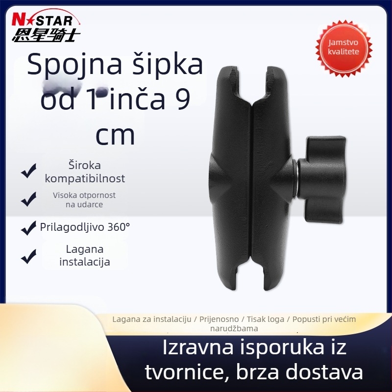 Auto nosač za uređaje s 9 cm produženim vratom i 1 inč univerzalnom mogućnošću podešavanja; Mercy Knight, model NPHA-9CM ARM; kompatibilno s iPhone, iPad i iPod uređajima.