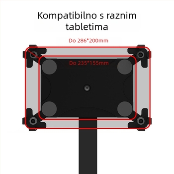 AT300 Aluminijska baza/stativ za tablet – podesivi podizni mehanizam, zaštita od krađe, za iPad, iPhone i iPod touch