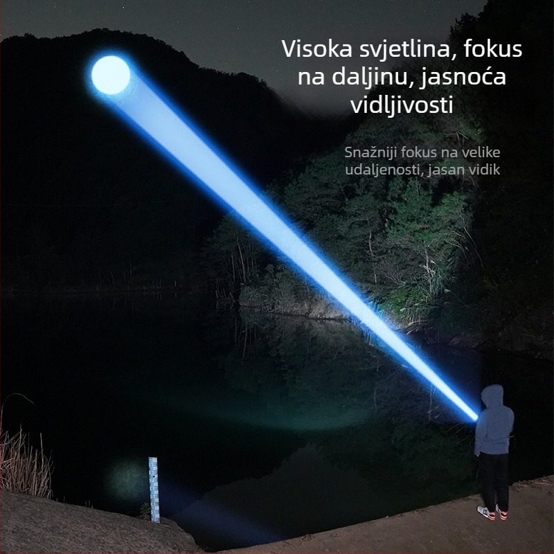 LED svjetiljka 80W, tijelo od aluminijske legure, baterija 8600mAh, domet preko 500 m