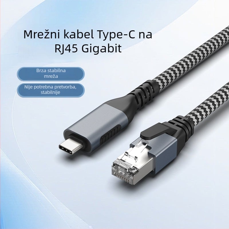 Type-C na RJ45 gigabitni Ethernet adapter za prijenosna računala i tablete