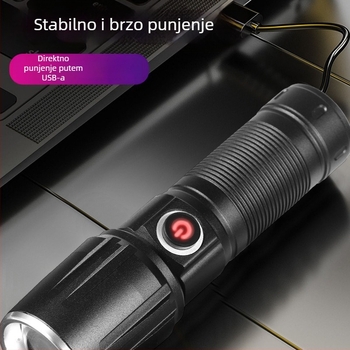 LED mini baterijska svjetiljka, kućište od aluminijske legure, 10W, dugi domet 200–500 m, model C1