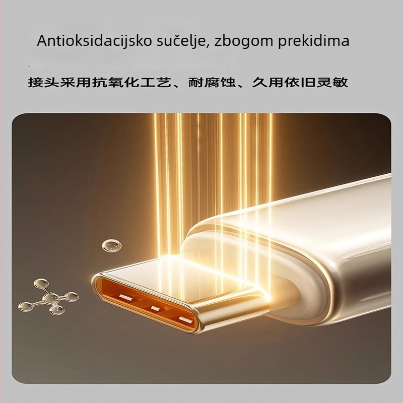 PD 100W USB-C kabel za brzo punjenje za iPhone 15/16/17, Huawei, Honor i Vivo tablet