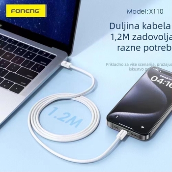 Bee energy PD kabel za brzo punjenje i prijenos podataka s Lightning i USB-C, duljine 1–2 m, 60W PD, za iPhone, iPad i MacBook