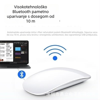 Bluetooth miš, 1600 DPI, 2 tipke, domet 10 m, punjiv uz uključen kabel za punjenje