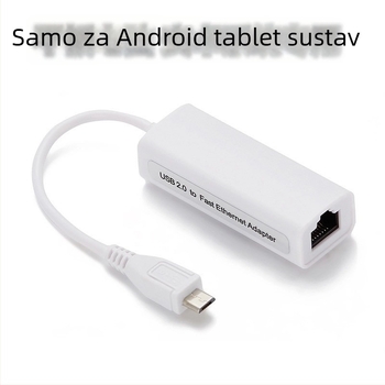 USB Ethernet adapter za Android tablet (micro USB) – 10/100 Mbps Fast Ethernet