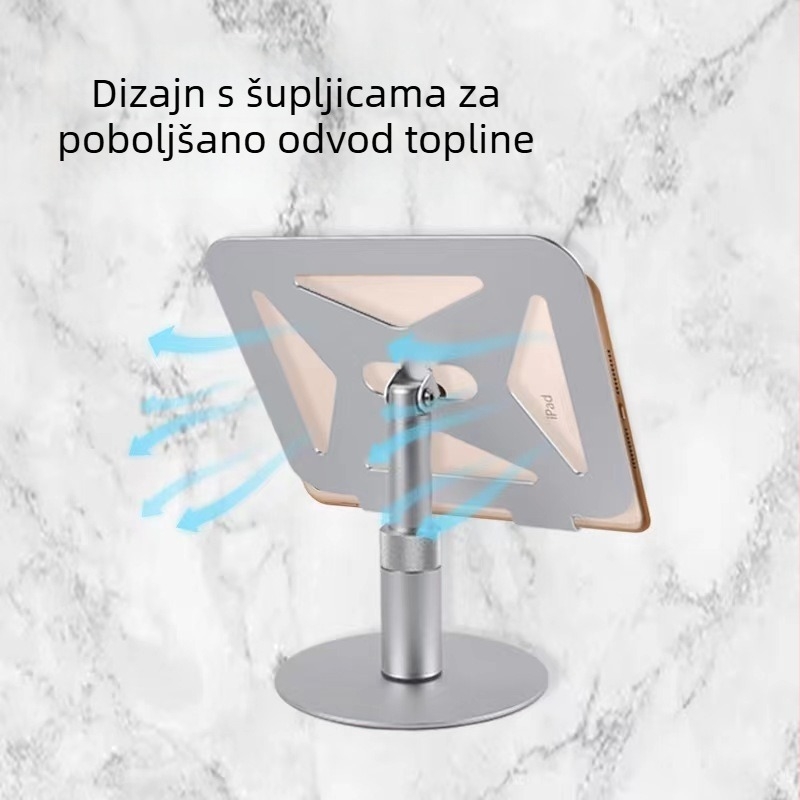 Aluminijski nosač za tablet/Laptop, prilagodljiv, sklopiv, 360° rotacija, model TXF010, težina 0,88 kg