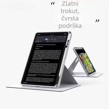 Zaštitni kućište za iPad 11. generacije A16, 360° rotacija, koža Pro, gravirani uzorak