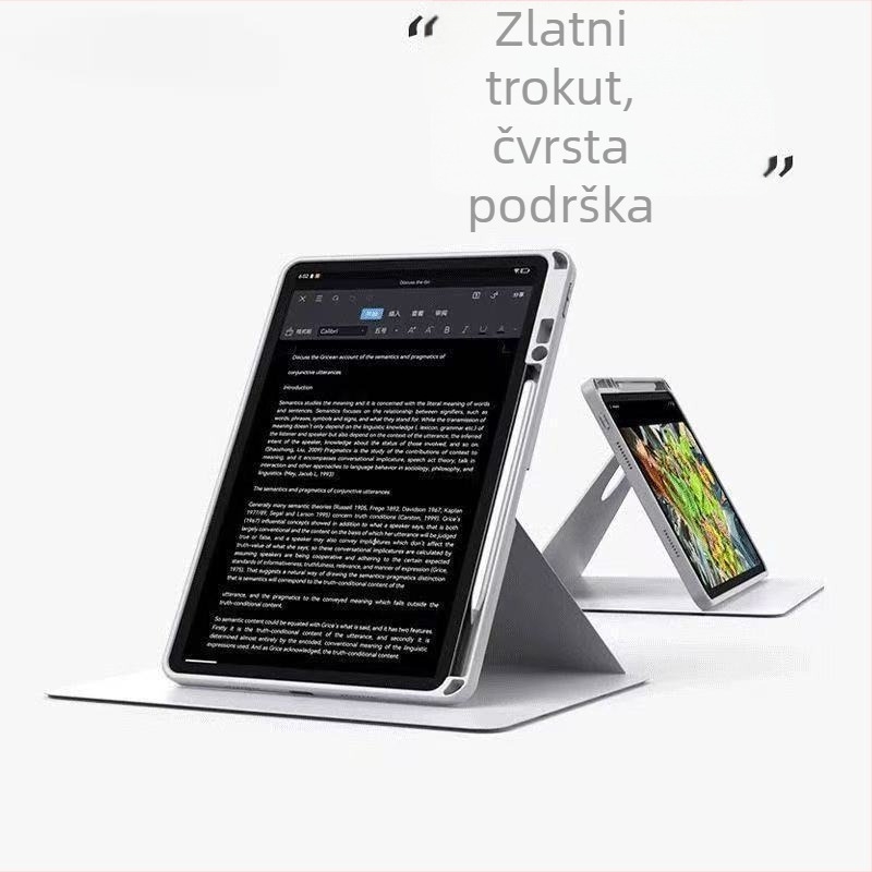 Zaštitni kućište za iPad 11. generacije A16, 360° rotacija, koža Pro, gravirani uzorak