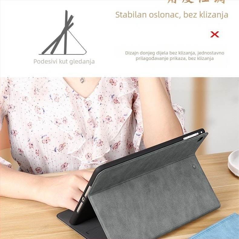 Zaštitno kućište za iPad, 9-inčni Apple tablet, silikon, reljefni dizajn, način spavanja