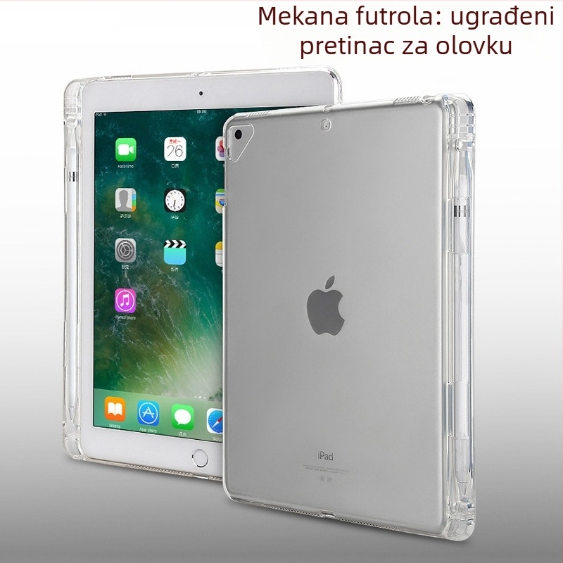 Zaštitna maska za Apple iPad s pretincem za olovku, TPU, cjelovita zaštita, otporna na udarce, habanje i padove, izrada zagrijanim savijanjem